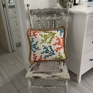 Nautical Coral Design Accent Pillow